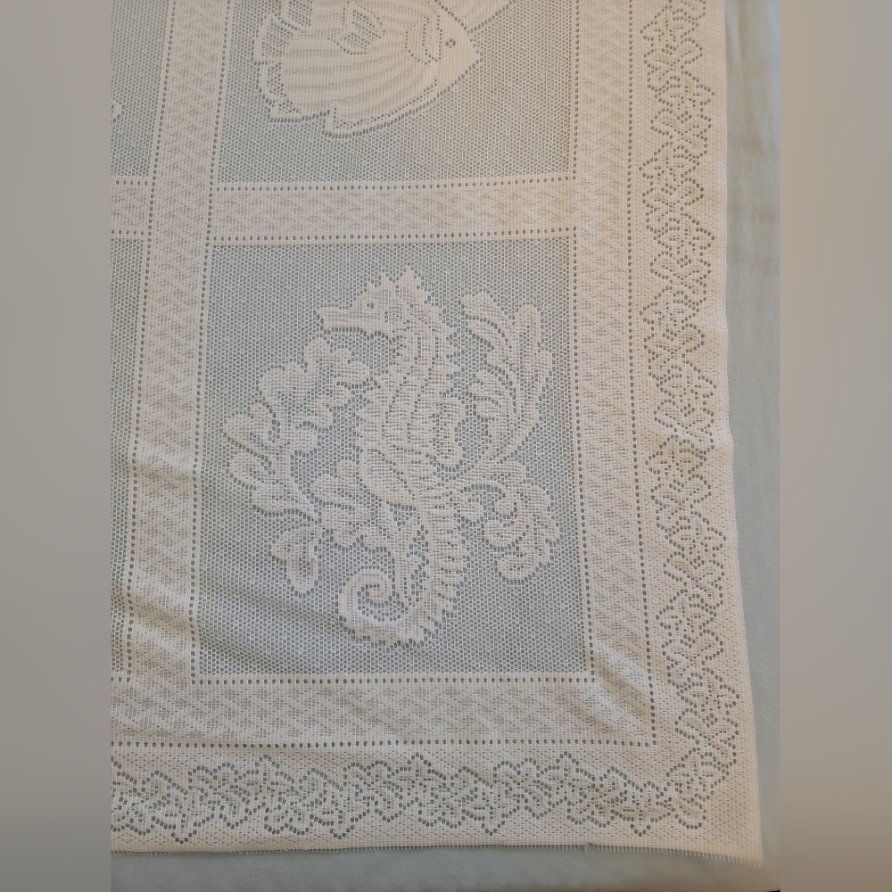 Lace Shower Curtain With Ocean Theme - Picture 3 of 9